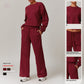 High Waist Wide Leg Slimming Long Sleeve Running Workout Comfort Suit