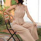 Tank Top Suspender Jumpsuit Flared Pants Wide Leg Pants