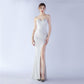 Heavy Industry Shrink-fold Wrinkle Craft Simple Retro Tube Top Evening Dress