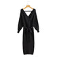 Women's Fashion Series Belt Waist Slit Dress