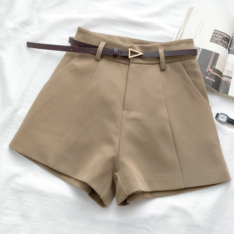 Short de costume slim taille haute polyvalent et tendance