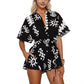 Women's Loose Waistband Printed Jumpsuit
