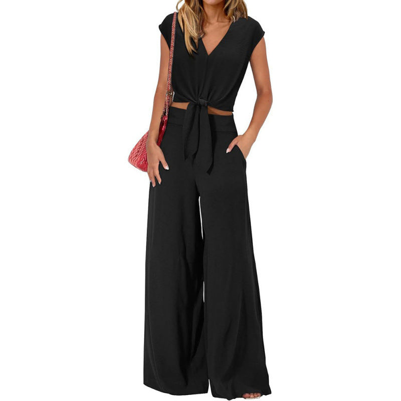 Fashion Casual Top Loose Two-piece Suit