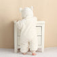 Pyjama une pièce pour bébé, combinaison à capuche tridimensionnelle en velours double face