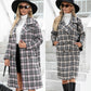 Long Double-breasted Cashmere Coat With Suit Collar