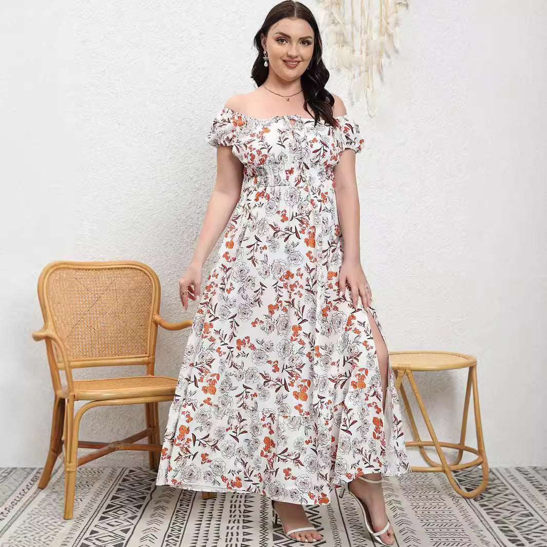 Nouvelle robe fleurie grande taille