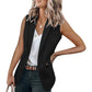 Temperament Sleeveless Suit Jacket Solid Color