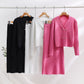 Knitted Long Sleeve Sweater Women's Skirt