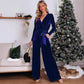 New Women's Solid Color Long Sleeve Jumpsuit