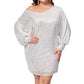 Party Dress European And American Off-the-shoulder Dress