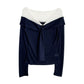 Fashion Slim Fit Stitching Long Sleeve T-shirt Women