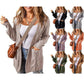 Solid Color Loose Cardigan Sweater With Pockets