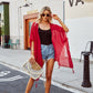 Women's Temperament Solid Color Tassel Decorated Blouse