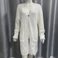 New Solid Color Loose Knitted Sweater Mid-length Coat