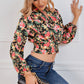 Women's Floral Long Sleeve Hollow-out Waist Women's Shirt