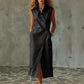 Slim-fit Elegant Single-breasted Dress With A Stand-up Collar For Women