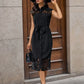 Robe en dentelle à coutures tendance pour femme