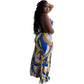 Sleeveless Casual Print Halter Strap Backless Fitted Jumpsuit