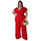 New Multi-color Lotus-leaf Women's Wide-leg Pants