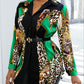 Autumn Winter Printed Contrast Shirt Women
