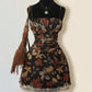 Sexy Strap Print Dark Gothic Style Loose Dress