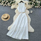 Hollow-out Crocheted Sleeveless Vest Top High Waist Skirt Suit