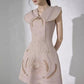 Niche Temperament Embroidered Heavy Work Waist Slimming Dress