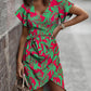 Robe imprimée mi-taille pour l'été