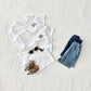 Children's Cartoon Dinosaur Embroidery Short Sleeved Set