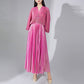 Women's Clothing V-neck Dress Fashion Bronzing Pleated