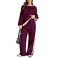 Spring And Autumn Leisure Simple Graceful Color Matching Long Sleeve
