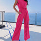 Jumpsuit Women's Ruffled Wide Leg Strap