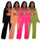 Ensemble bikini décontracté à manches longues et pantalon large pour femme