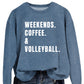 Women's Simple Round Neck Long Sleeve Loose Sweatshirt
