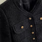 Classic Style French Style Temperament Thin Type With Button Design Short Top
