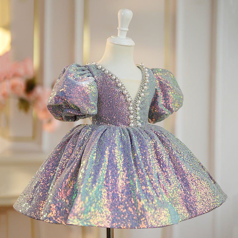 Children's Princess Dress Host Piano Performance