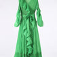 Women's Pleated New French Style Tied Dress