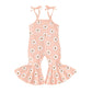 Girl's Fashion Printed Sling Bell-bottom Pants