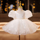 Girls' Dress White For Birthday Dinner