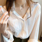 Solid Color Women's Loose Plus Size Casual Shirt