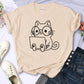 European And American Digital Printing Casual Short-sleeved T-shirt