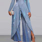 European And American Fashion Sequined Long Skirt Diagonal Mid-waist Temperament Commute Jumpsuit