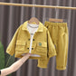 New Boys' Autumn Three-piece Corduroy Suit