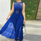 Women's Sleeveless Strapless Diamond Jumpsuit