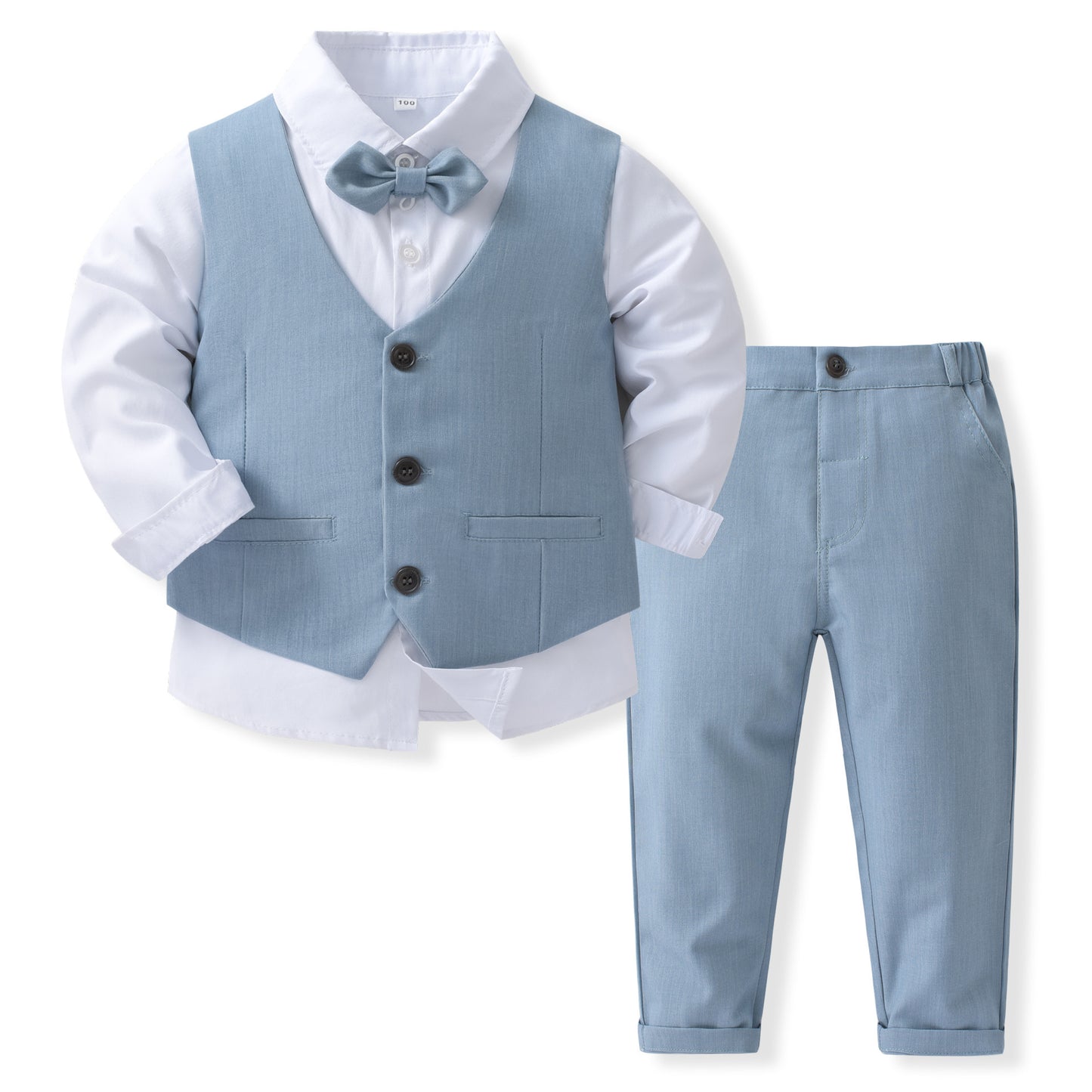 Ensemble gilet à col gentleman pour banquet de bébé