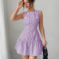 Womens Ruched A-Line Skirt Sleeveless Womens Dress