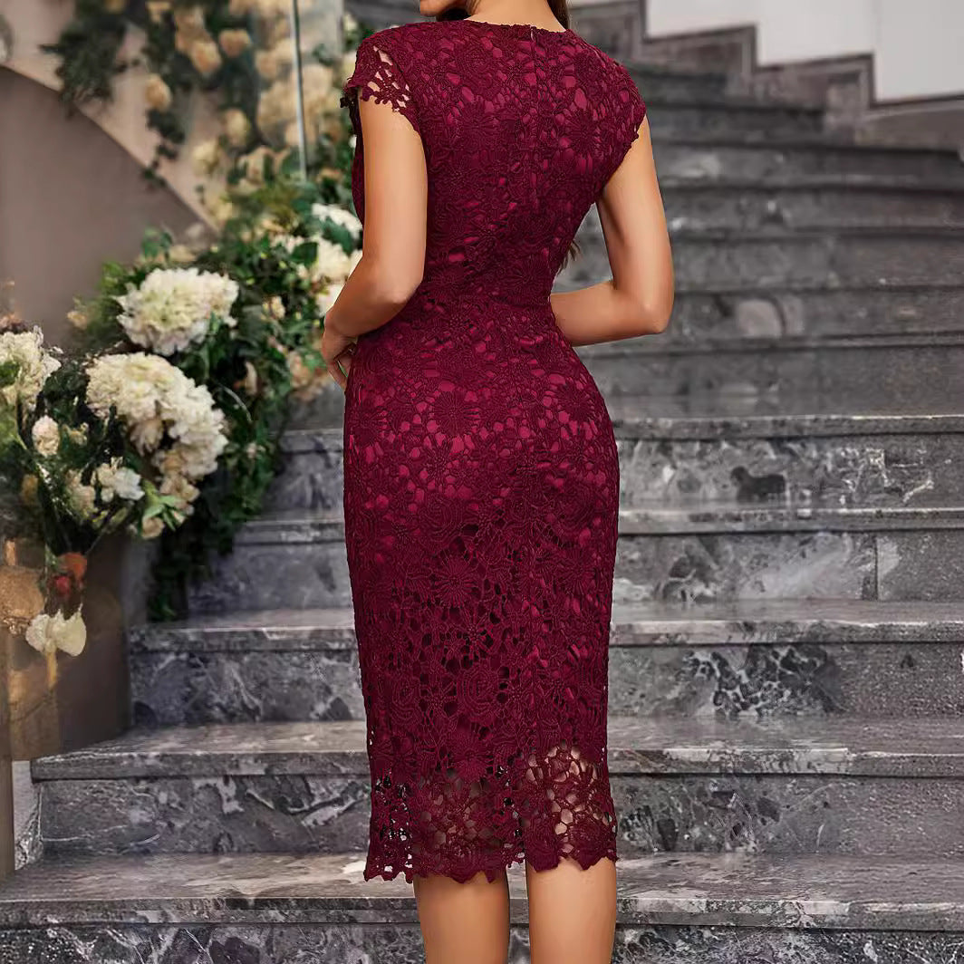 Pencil Slim Fit Water Capacity Lace Package Hip Skirt
