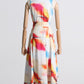 Robe à lacets imprimée à col polo pour femme