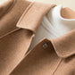 Double Faced Cashmere Womens Mid Length Loose Wool Coat
