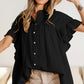 Women's Fashion Stand Collar Ruffled Sleeve Peplum Top